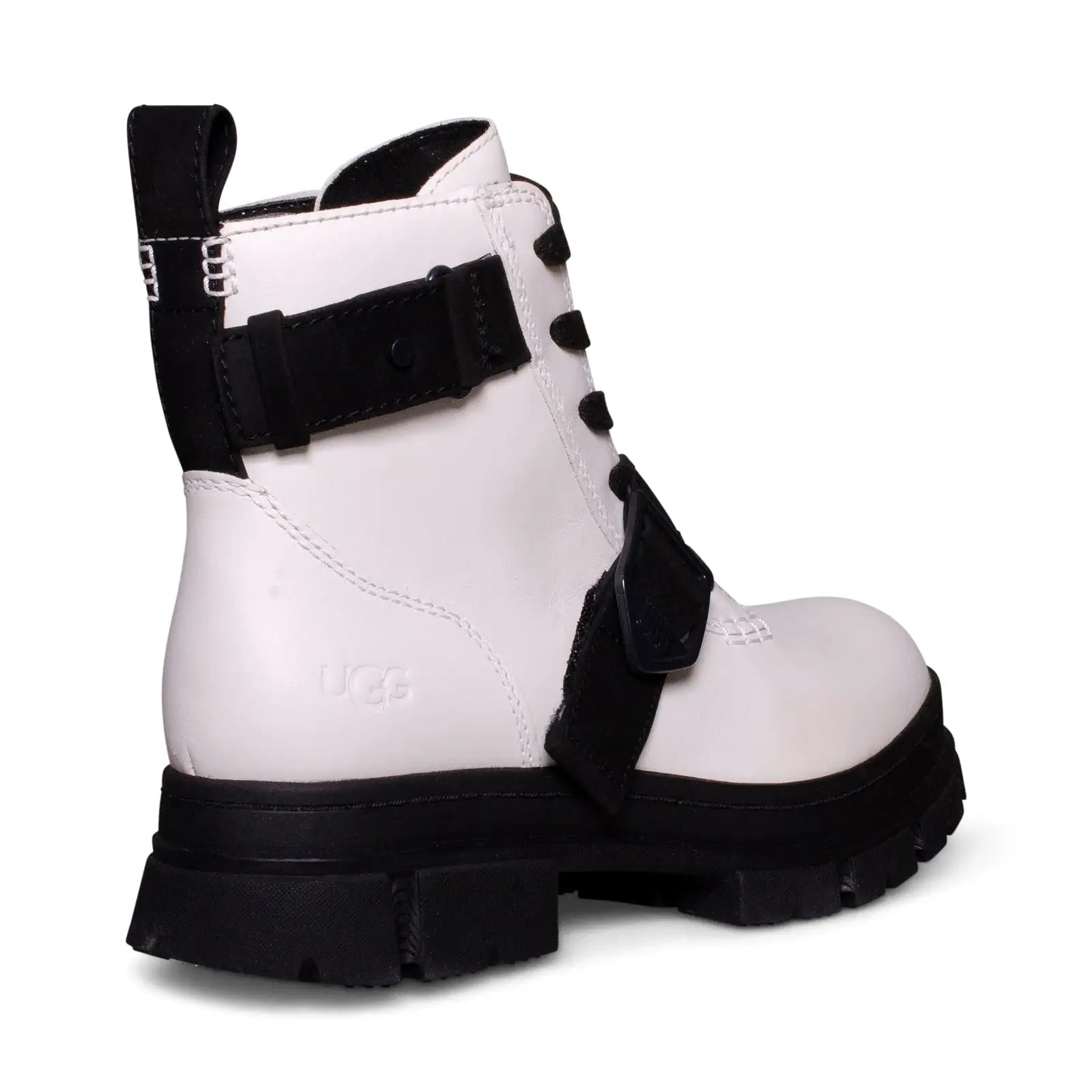 UGG Ashton Lace Up White Boots - Women's