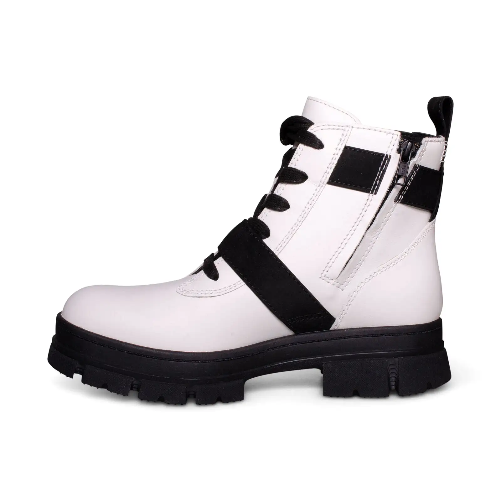 UGG Ashton Lace Up White Boots - Women's