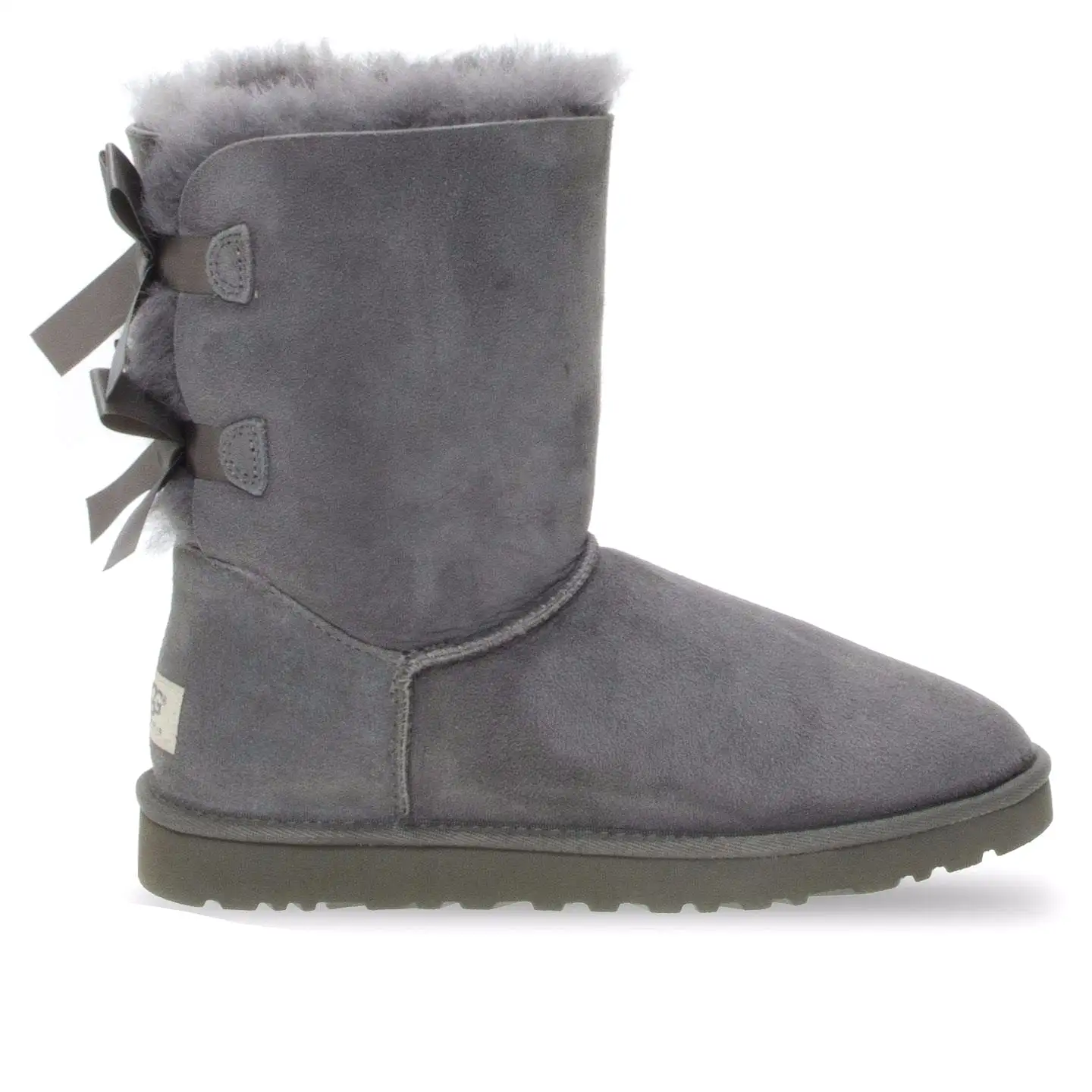 UGG Bailey Bow Grey Boots - Women's