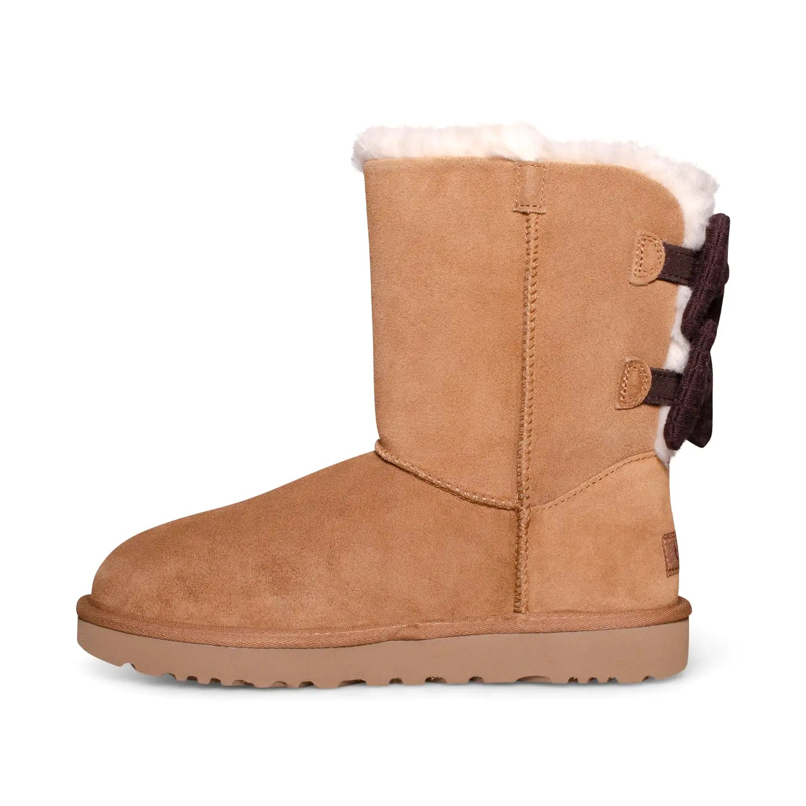 UGG Bailey Ribbed Bow Chestnut Boots - Women's