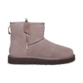 UGG Classic Mini Bailey Zip Smoke Plum Boots - Women's