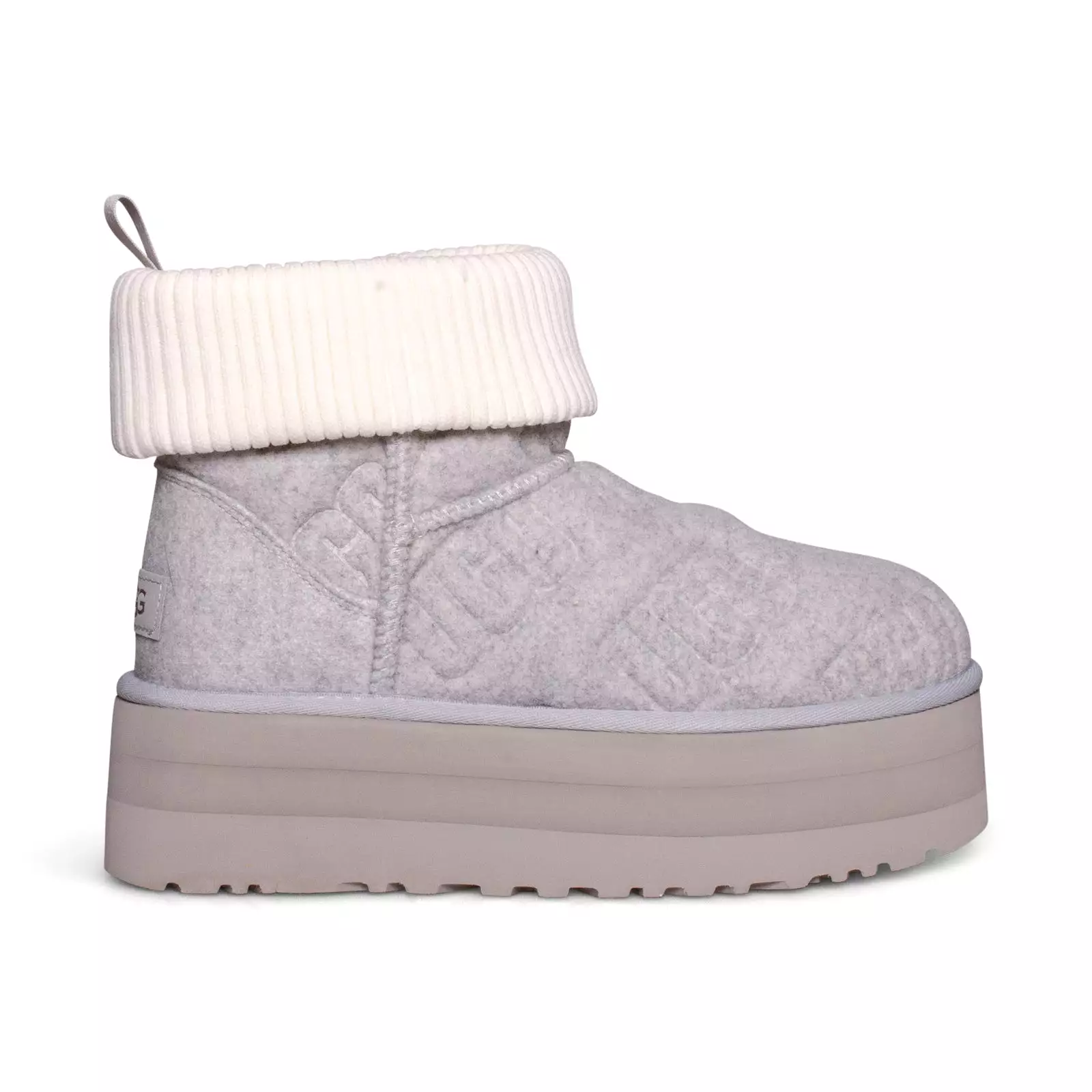 UGG Classic Mini Platform Felted Grey Boots - Women's