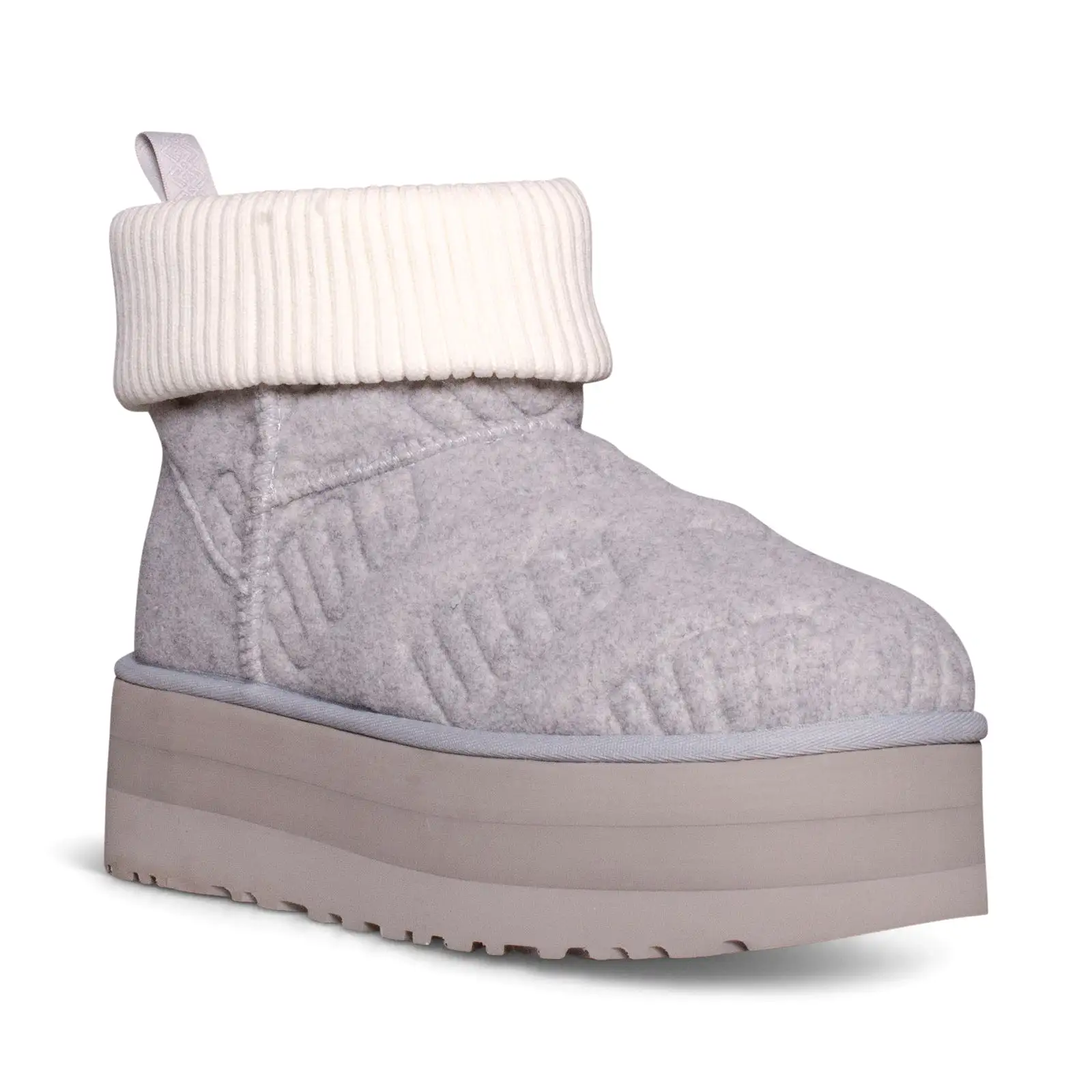 UGG Classic Mini Platform Felted Grey Boots - Women's