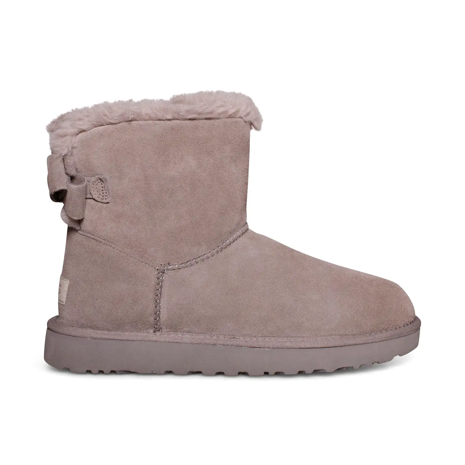 UGG Mini Bailey Suede Bow Smoke Plum Boots - Women's