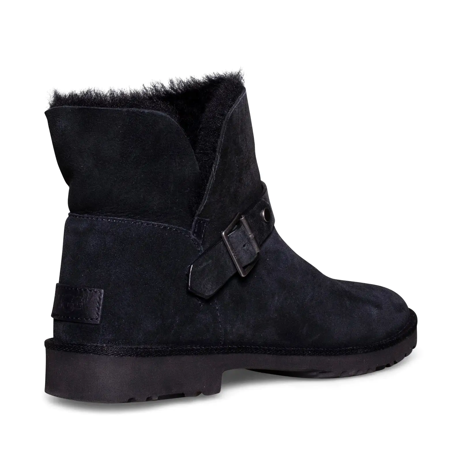 UGG Romely Short Buckle Black Boots - Women's