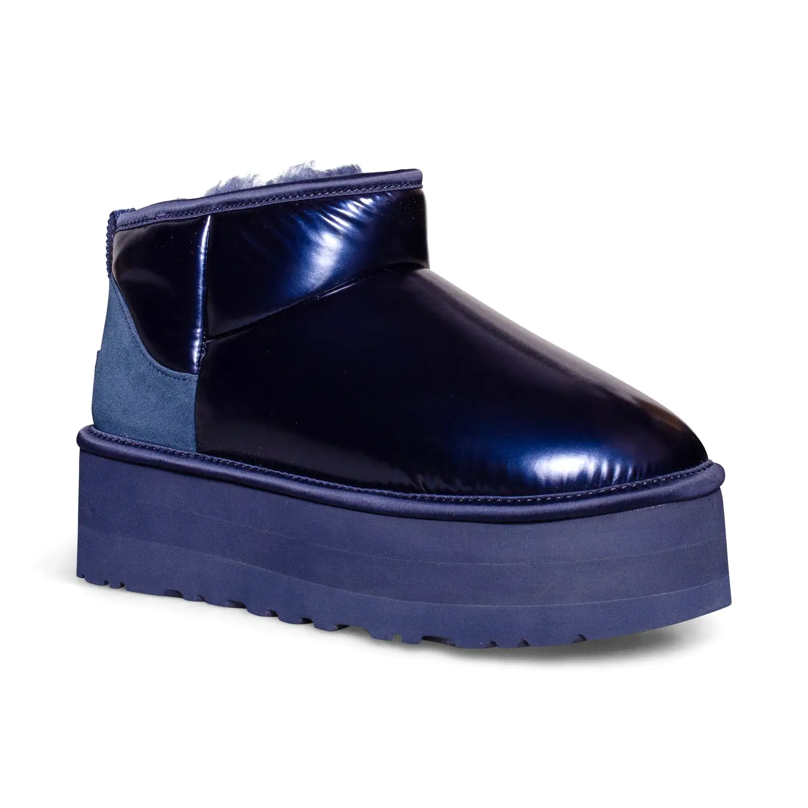 UGG Ultra Mini Platform Hi Shine Navy Iridescent Boots - Women's