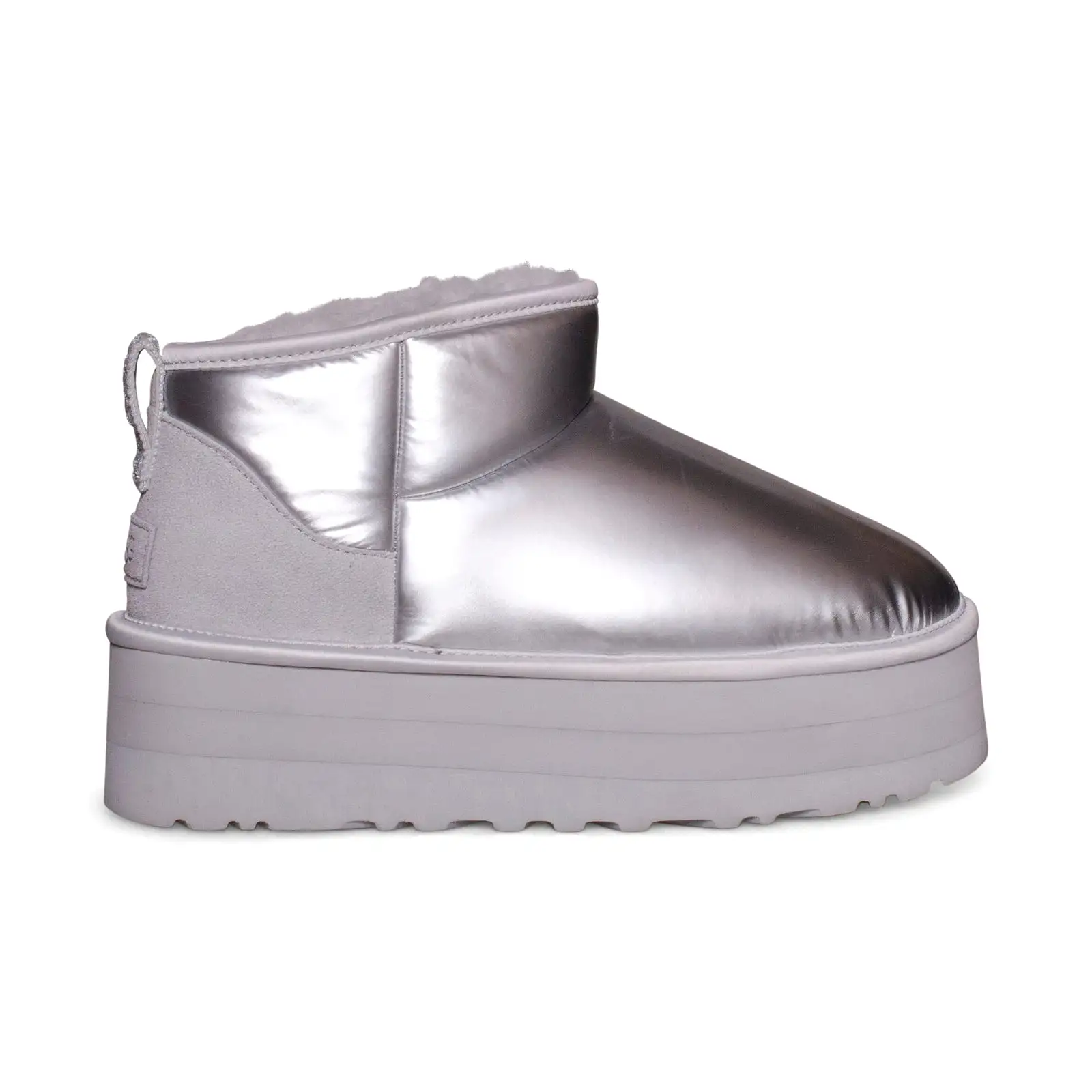 UGG Ultra Mini Platform Hi Shine Silver Boots - Women's