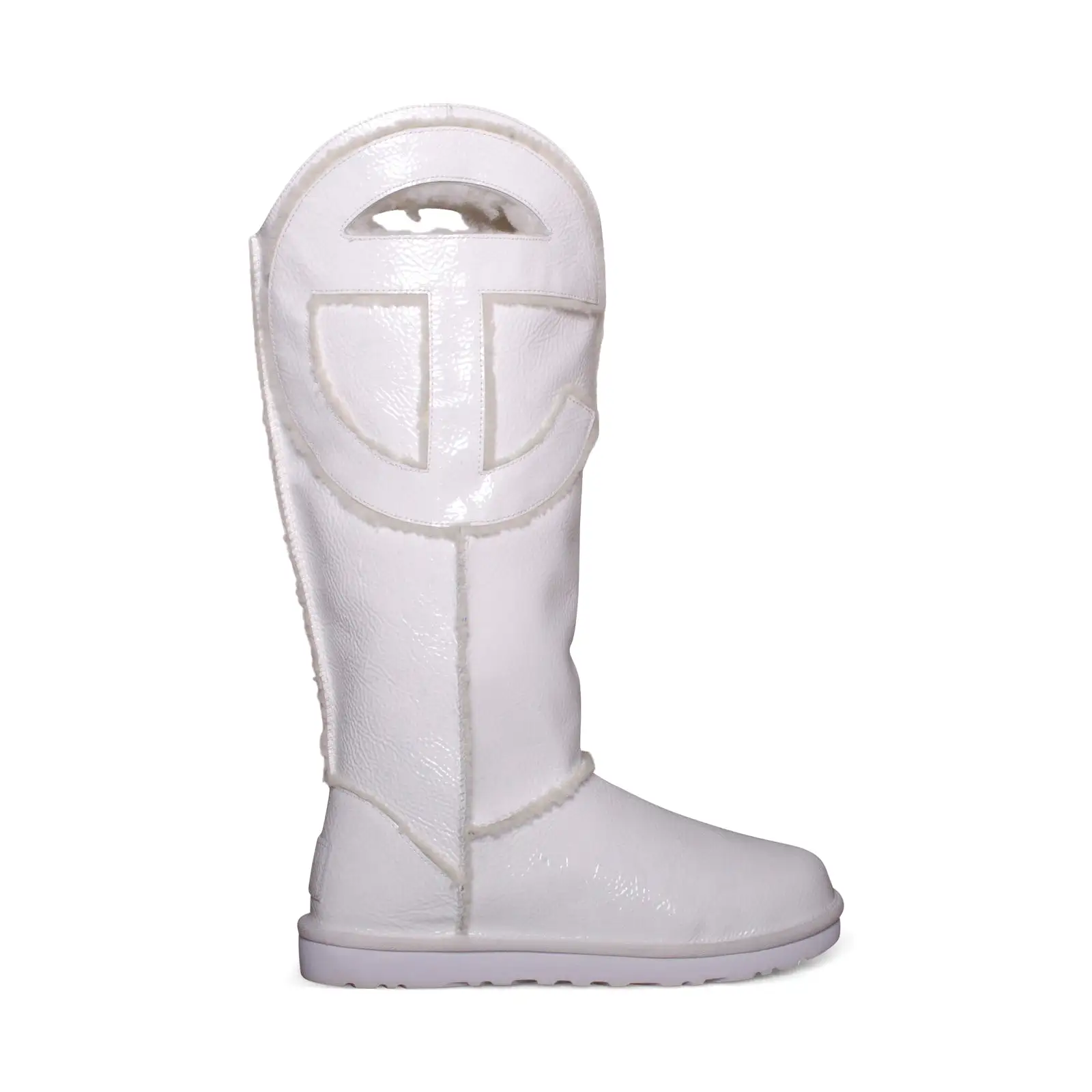 UGG X Telfar Logo Tall Crinkle White Boots - Men's