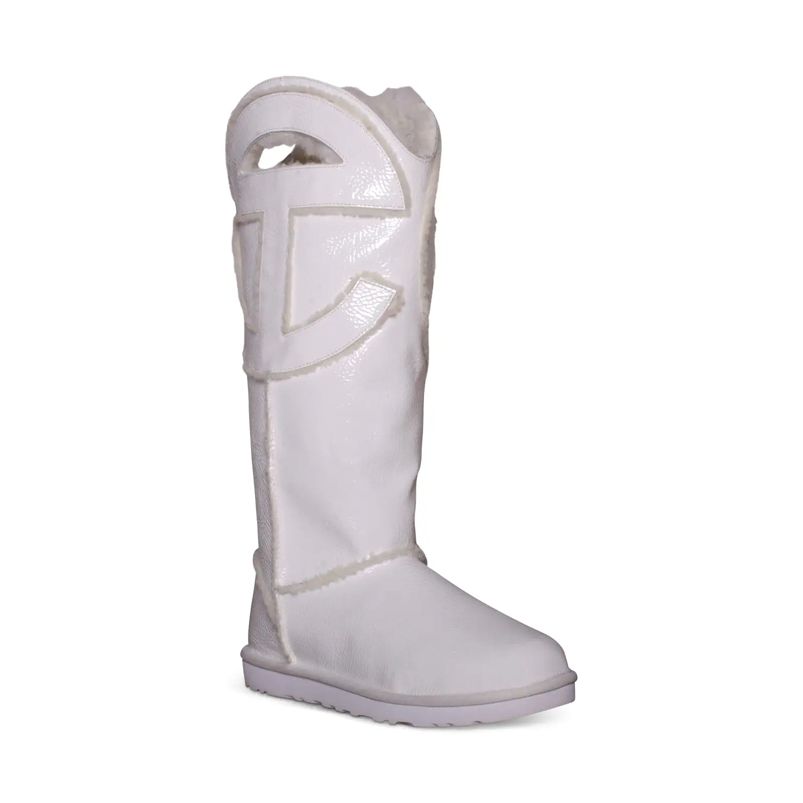 UGG X Telfar Logo Tall Crinkle White Boots - Men's