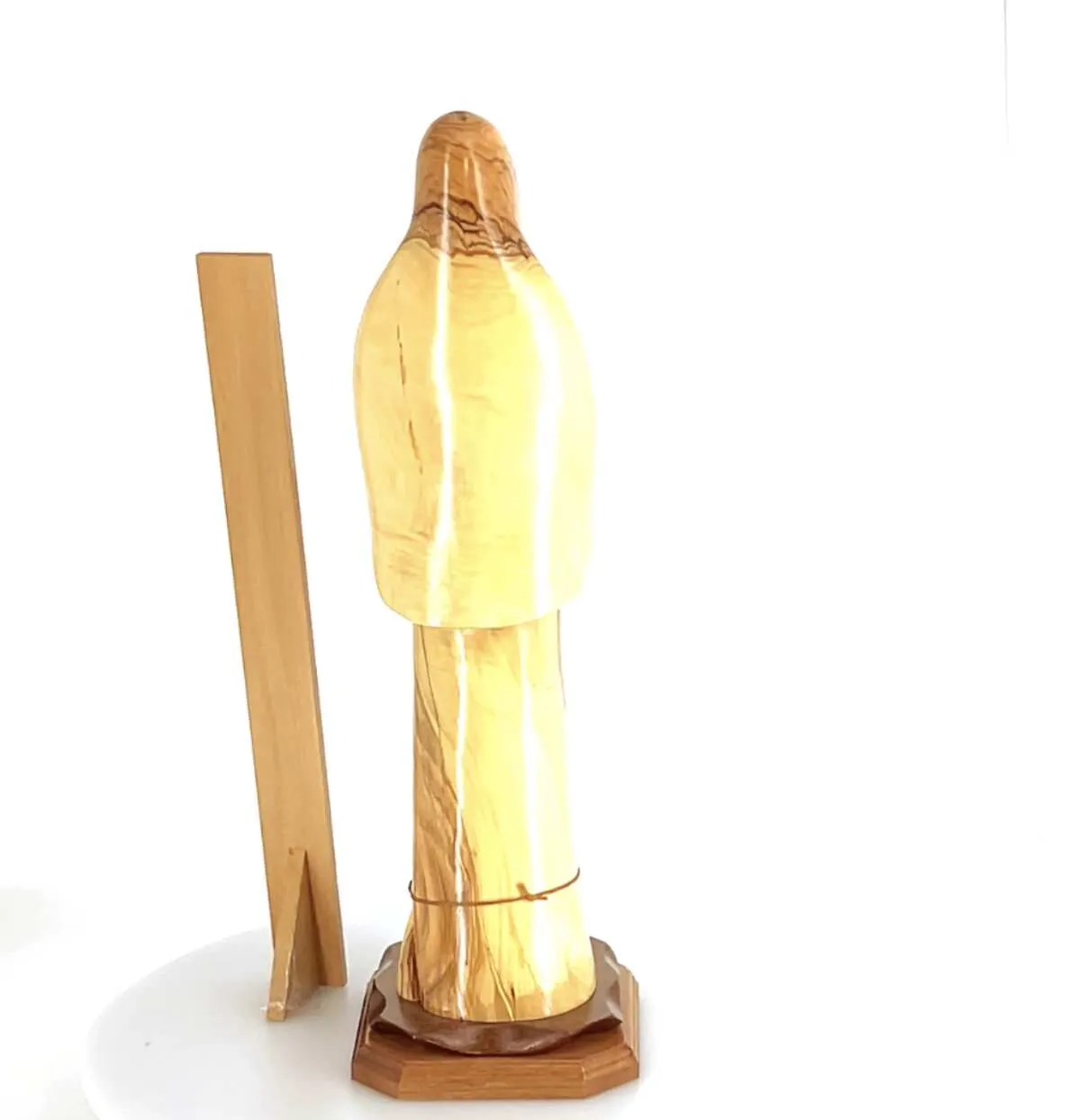 Virgin Mary  Our Lady Mother of Hope Abstract Statue, 22.5Olive Wood Carving from Holy Land