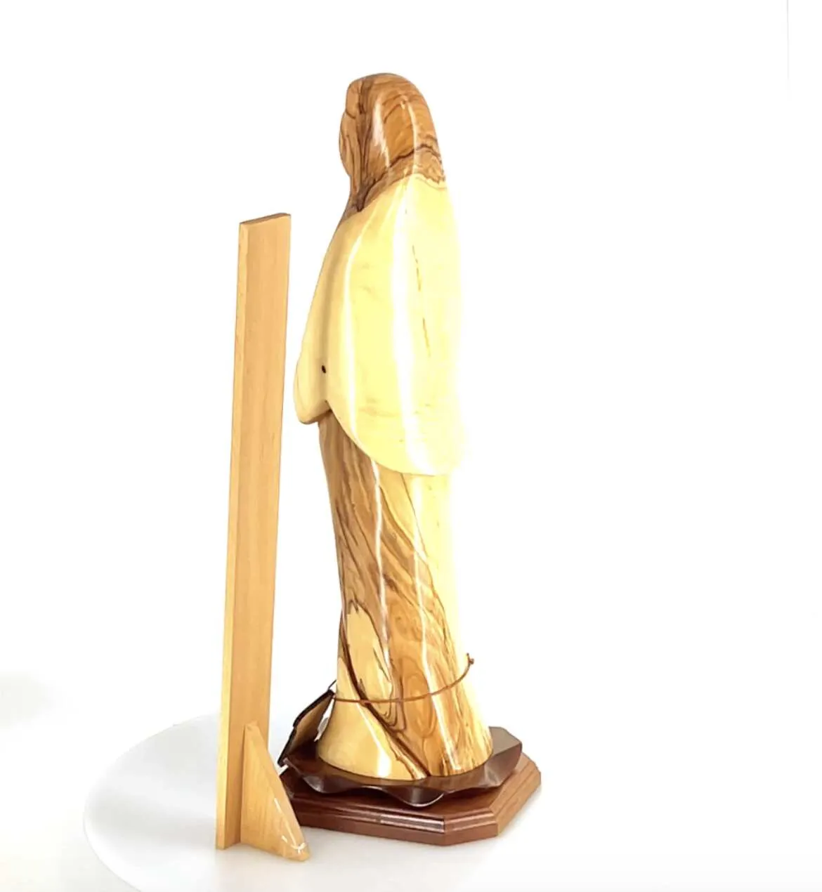 Virgin Mary  Our Lady Mother of Hope Abstract Statue, 22.5Olive Wood Carving from Holy Land