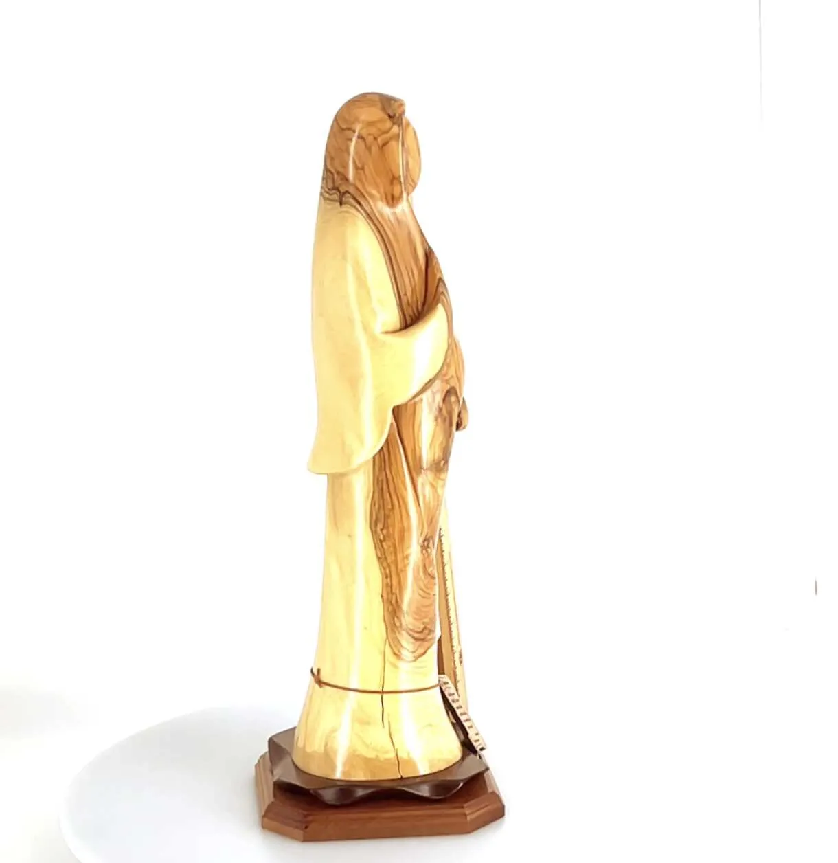 Virgin Mary  Our Lady Mother of Hope Abstract Statue, 22.5Olive Wood Carving from Holy Land