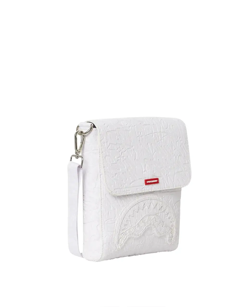 White Scribble Messenger Sling