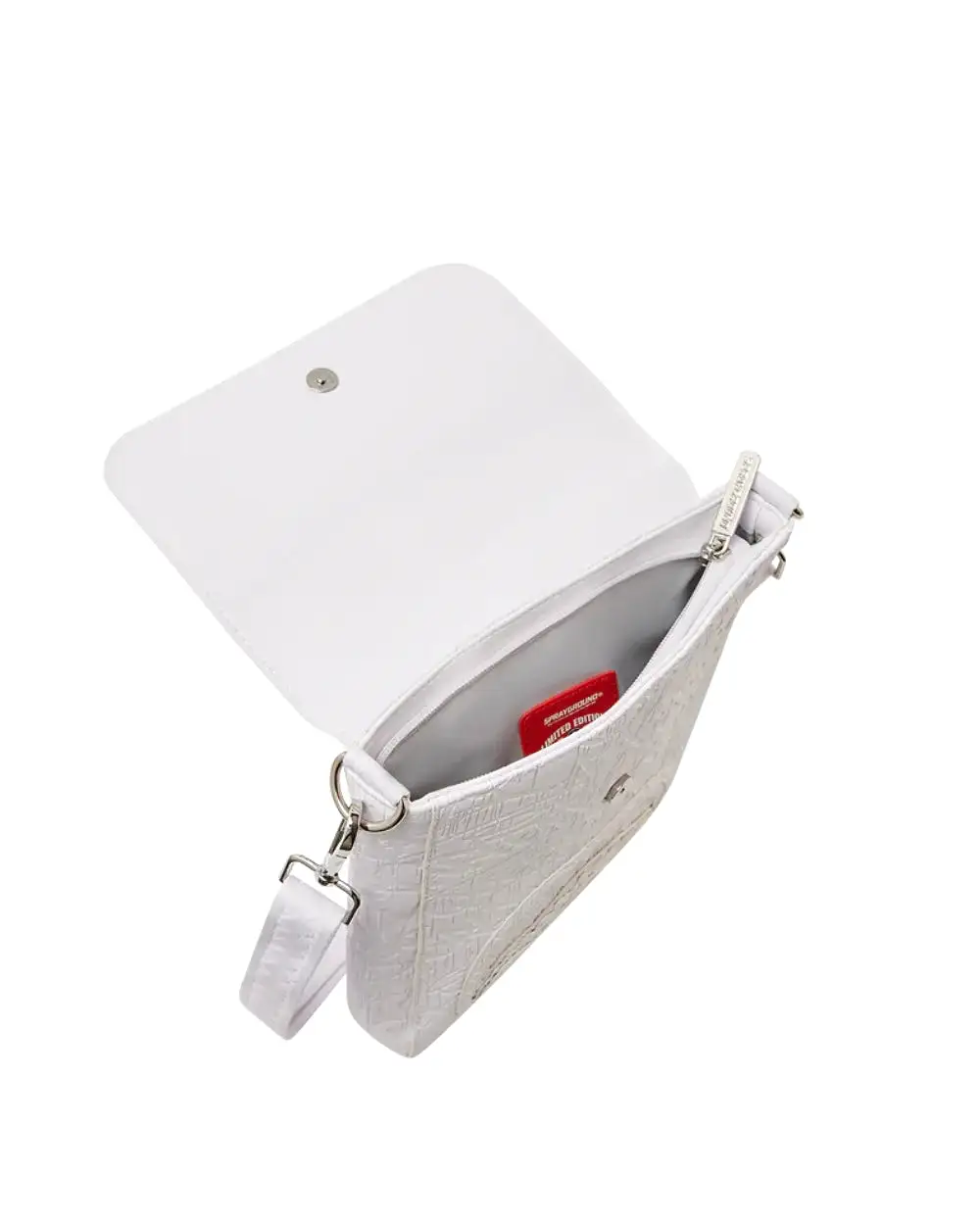 White Scribble Messenger Sling