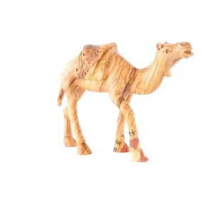 Wooden Camel w/ Harness, 6.7 Hand Carving from Bethlehem