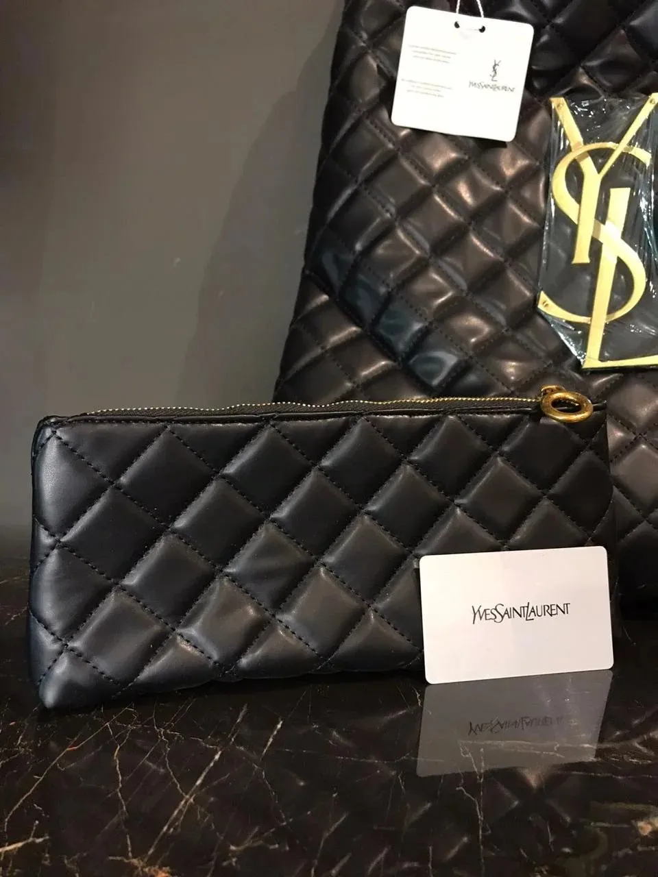 YSL ICARE MAXI SHOPPING BAG IN QUILTED LAMBSKIN - The Nucleus Clothing