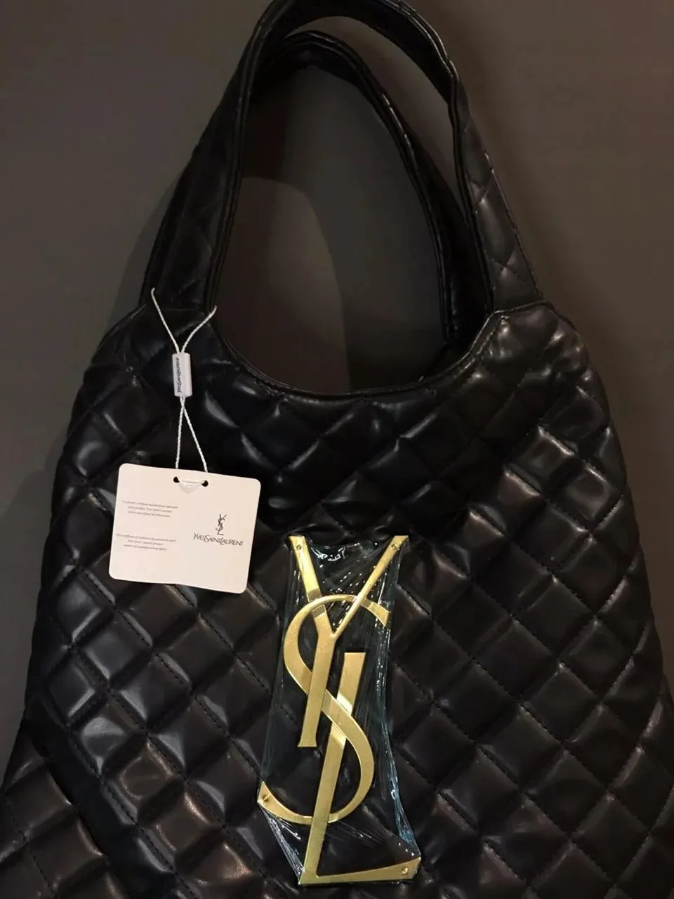 YSL ICARE MAXI SHOPPING BAG IN QUILTED LAMBSKIN - The Nucleus Clothing